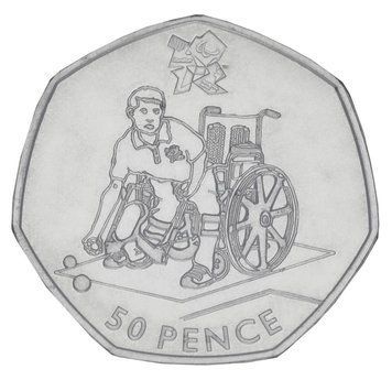 Монета Великобританія 50 пенсів 2011 UNC XXX Літні Олімпійські ігри 2012 у Лондоні - Бочче М20918 фото