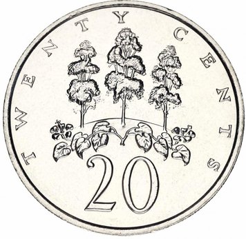 Jamaica 20 cents 1988 AU-UNC