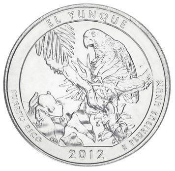 Монета США 25 центів (квотер) 2012 P &laquo;Національні парки - Ель Юнке (11-й парк)&raquo; UNC (KM#519) М01401 фото