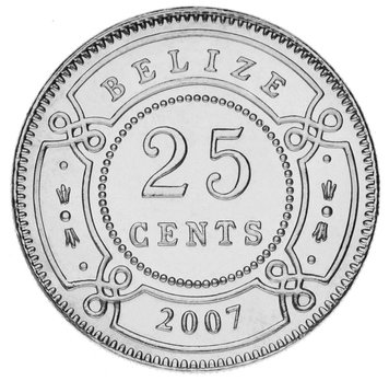 Belize 25 cents 2007 UNC