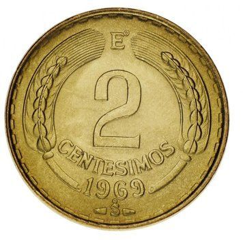 Чилі 2 сентесімо 1970 AU-UNC Кондор М14144 фото