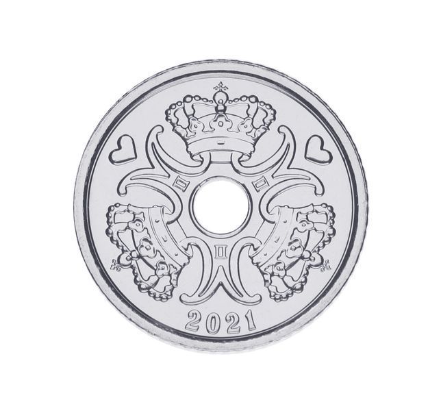 Монета Дания 1 крона 2021 UNC М17001 фото