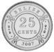 Монета Беліз 25 центів 2007 UNC