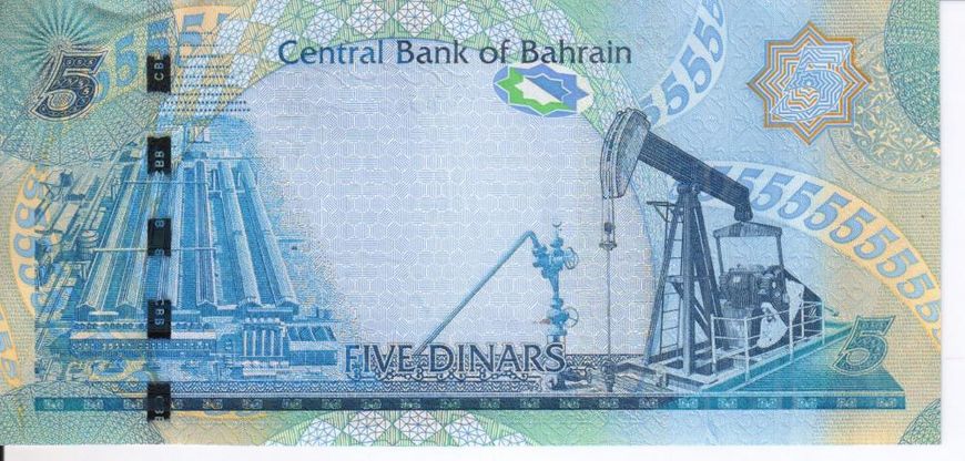 Bahrain 5 dinar 2008 UNC (P27)