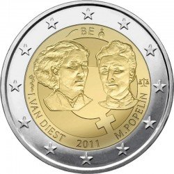 Бельгия 2 евро 2011 «100 лет Международному женскому дню» UNC (KM#308) М00022 фото