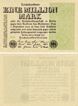 Banknote Germany 1000000 marks 1923 AU-UNC 1 Millionen (P102c)