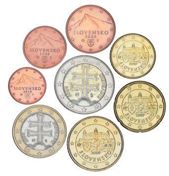 Набір монет Словаччина набір з 8 монет євро 2009-2011 UNC 1, 2, 5, 10, 20, 50 євроцентів, 1, 2 євро М03116 фото