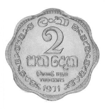 Монета Шрі-Ланка Цейлон 2 цента 1971 AU-UNC М15280 фото