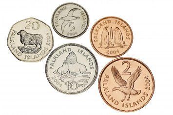 Фолклендські острови набір з 5 монет 2004 UNC 1, 2, 5, 10, 20 пенсів М14195 фото