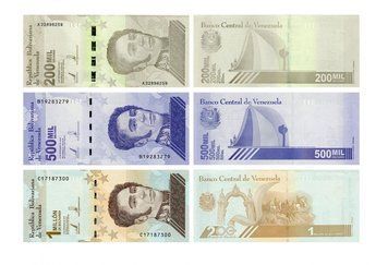 Венесуэла набор из 3 банкнот 2020 UNC 200000, 500000, 1000000 боливар Б16544 фото