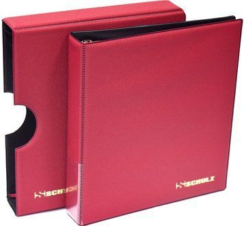 Альбом для 221 монет в захисному чохлі.&nbsp;Midi Manufaktura.&nbsp;Kolekcioner.&nbsp;Schulz.&nbsp;червоний А09965 фото