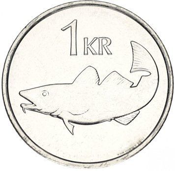 Ісландія 1 крона 1996 AU-UNC М12245 фото