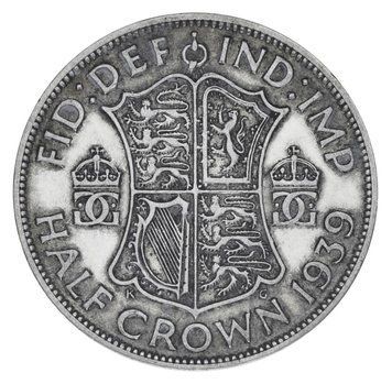 Монета Великобританія 1/2 крони 1939 Срібло F-VF Half Crown (Ag 500, 14,14 г) М19860 фото