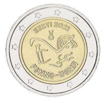 Estonia 2 euro 2021 UNC bimetal Finno-Ugric peoples