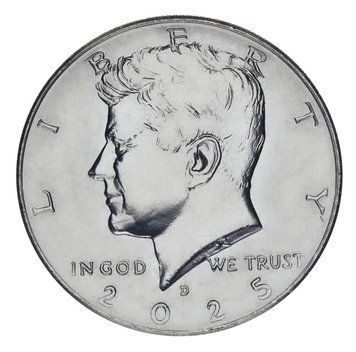 Монета США 50 центів 2025 UNC D Джон Кеннеді М22475 фото