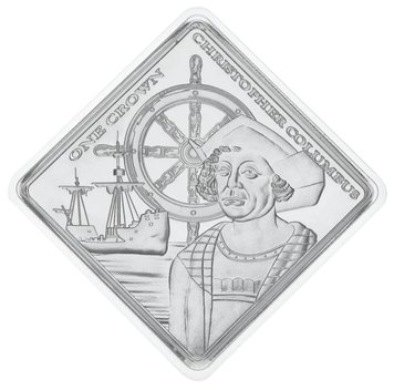 Tristan da Cunha 1 crown 2014 UNC Christopher Columbus