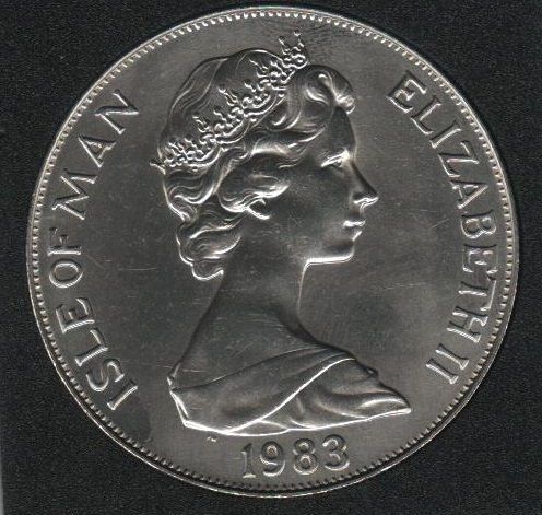 Острів Мен 1 крона 1983 році "Космічний орбітальний шатл&raquo; UNC (KM#106) М07895 фото