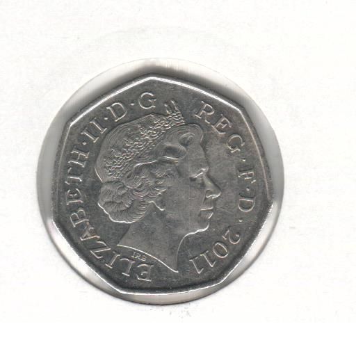 Coin United Kingdom 50 pence 2011 Olympics 2012 - Volleyball VF (km # 1181)