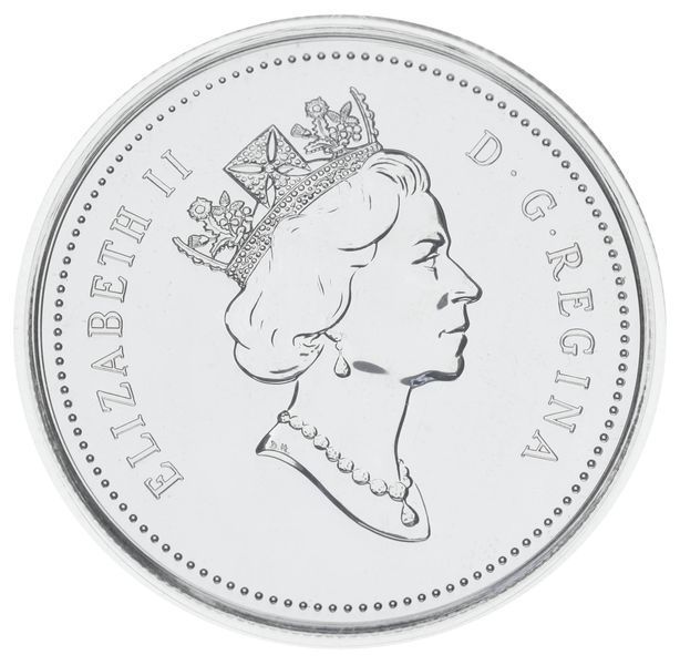 Coin Canada 1 dollar 1995 Silver AU-UNC 325th Anniversary of the Hudson's Bay Company
