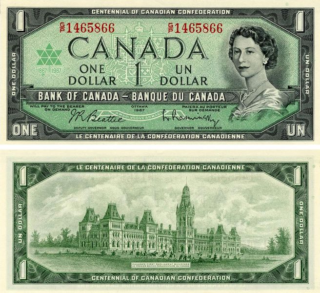 Canada 1 dollar 1967 UNC (P84)