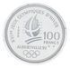 Монета Франція 100 франків 1990 Срібло Proof XVI Зимові Олімпійські ігри 1992 в Альбервілі - Ковзанярський спорт М23295 фото 2