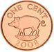 Бермуди 1 цент 2008 UNC Кабан Свиня М04801 фото 1