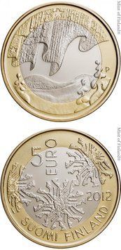 Фінляндія 5 євро 2012 &laquo;Природа - Зима&raquo; UNC (KM#185) М04954 фото
