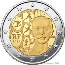 France 2 euro 2013 "150th anniversary of the birth of Pierre de Coubertin" UNC (KM # 2102)