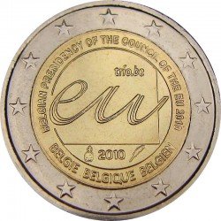 Belgium 2 euro 2010 "Belgian Presidency of the European Union" UNC (KM # 289)