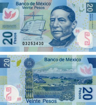 Mexico 20 pesos 2013 Polymer UNC (P122)