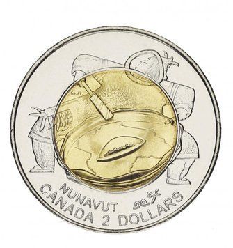 Coin Canada 2 dollars 1999 Bimetal UNC Territory of Canada - Nunavut
