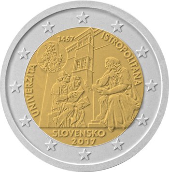 Словаччина 2 євро 2017 «Істрополітанська Академія» UNC М05754 фото