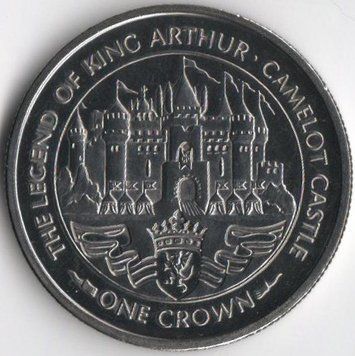 Coin Isle of Man 1 crown 1996 UNC The Legend of King Arthur. Camelot Castle (KM#683)