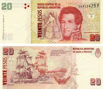 Banknote Argentina 20 pesos 2003 UNC (P355)