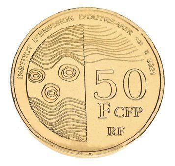 Монета Французька Полінезія 50 франків 2021 UNC Таїті М16871 фото