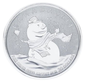 Canada 20 dollars 2014 "Snowman" Silver UNC (KM # 1777)