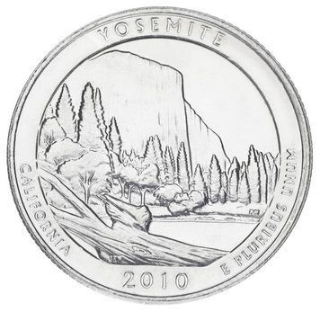 Монета США 25 центів (квотер) 2010 D &laquo;Національні парки - Йосеміт (3-й парк)&raquo; UNC (KM#471) М01853 фото