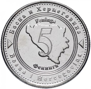 Боснія і Герцеговина 5 фенінгів 2017 UNC (KM#121) М07103 фото