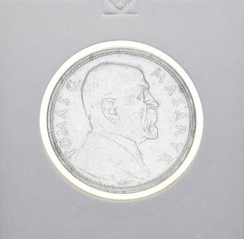 Czechoslovakia 10 CZK 1928 Silver F-VF T. Masaryk