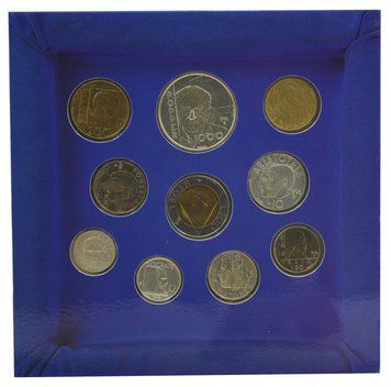 Монета Сан-Марино набір із 10 монет 1996 UNC 1, 2, 5, 10, 20, 50, 100, 200, 500, 1000 лір (срібло) М23382 фото