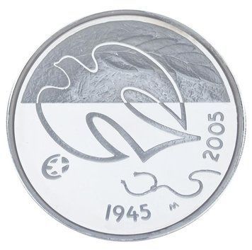Монета Фінляндія 10 євро 2005 Срібло UNC 60 років світу (Ag 925, 25,5 грам) М22678 фото