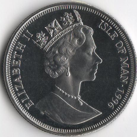 Coin Isle of Man 1 crown 1996 UNC The Legend of King Arthur. Camelot Castle (KM#683)