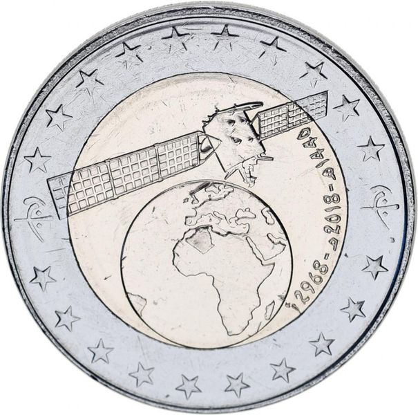 Algeria 100 dinars 2018 Bimetal UNC Space Satellite (KMnew)