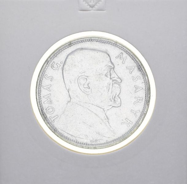 Czechoslovakia 10 CZK 1928 Silver F-VF T. Masaryk