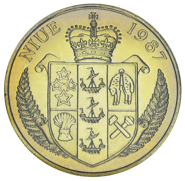 Ніуе 5 доларів 1987 UNC Теніс Штеффі Граф М18201 фото