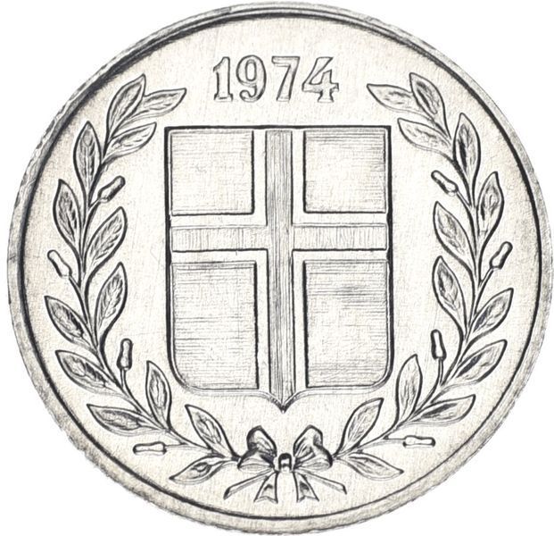 Ісландія 10 ейре 1974 F-VF М12246 фото