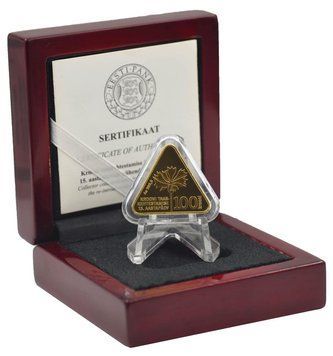 Монета Естонія 100 крон 2007 Золото Proof Like Пам'ятна - 15 років естонській кроні 1/4 (Au 999, 7,78 грам) М19201 фото