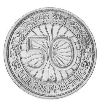 Монета Німеччина 50 пфенігів 1930 F-VF A Веймарська республіка М15501 фото