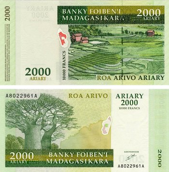 Madagascar 2000 Ariari 2003 UNC (P83)