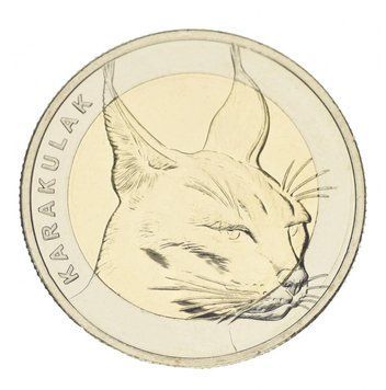 Turkey 1 Kurush 2021 Bimetal UNC Animals - Lynx Caracal